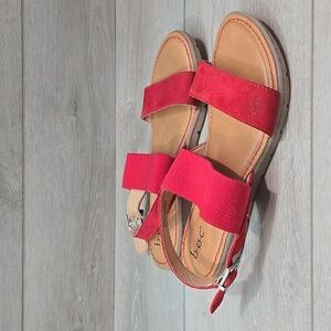 B.O.C. Women Ankle Leather Sandals Flats Shoes Sz 8M
